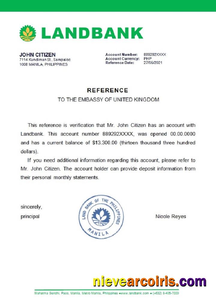 Philippines Land Bank reference